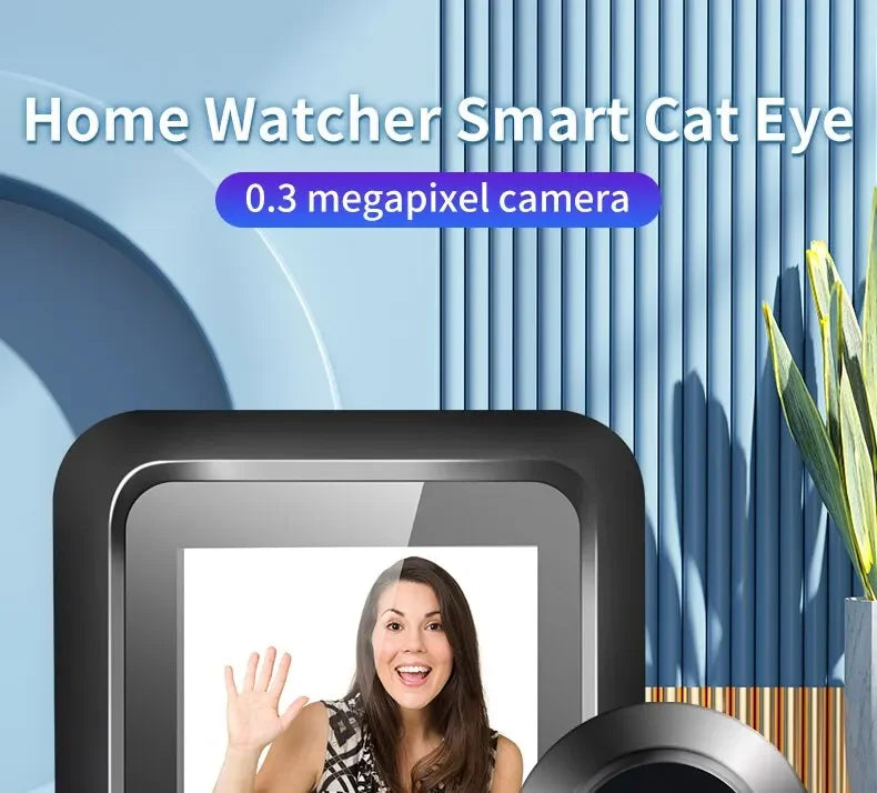 Video Doortell HD 2.4 Inch Peephole 120° Smart Digital Door Viewer Camera Security Monitor 240x320 Visual Doorbell Home