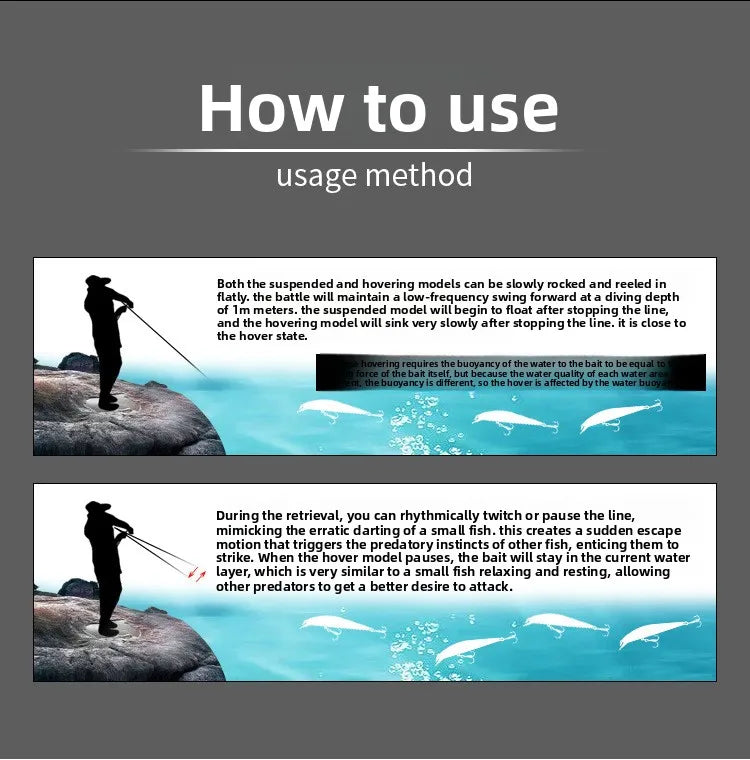 Fly, hover, Mino, long throw, road, fake bait, fresh water, whole fish, loud pearl, night fishing