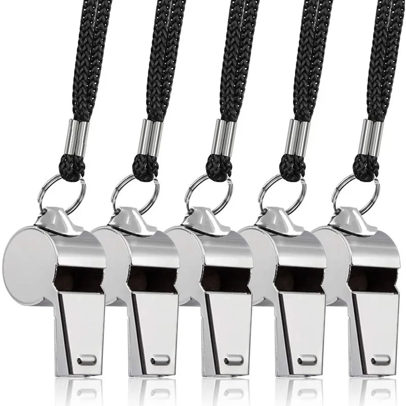 High Quality Black Whistle Referee Game Halter Whistle Outdoor Travel Hiking Whistle Suitable for Basketball Volleyball Games