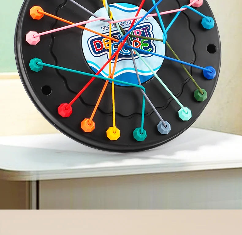 Untangling String Challenge Twisted Rope Puzzle Game Brainy Knots Rope Untangling Board Game, Rope ...