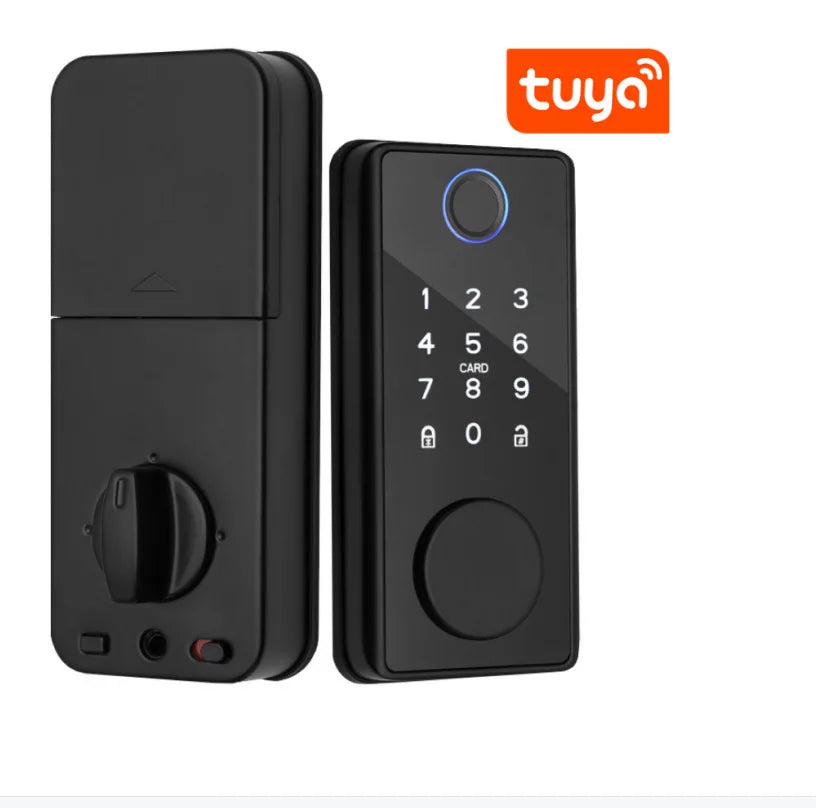Tuya App Remote Control Smart Door Lock Deadbolt With Keys Fingerprint Lock electronics Digital Indoor House Electronic Lock