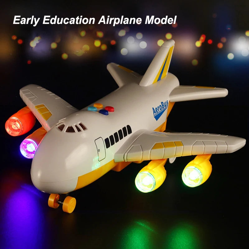 New Oversized Inertial Passenger Plane Toy Fall-resistant Music Light Effect Simulation Airplane Model Children's Christmas Gift